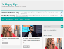 Tablet Screenshot of behappytips.com